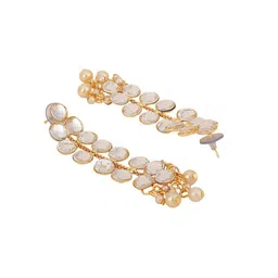 Anouk Gold Plated Kundan Studded & Beaded Necklace And Earrings image 4