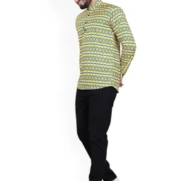 Valencia Fashion Men Ethnic Motifs Printed Indie Prints Kurta image 4