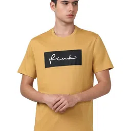 FCUK Typography Printed Short Sleeves Cotton Regular Fit T-shirt-picture-49