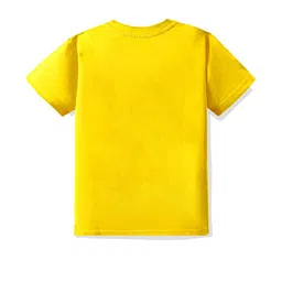 KAVEE Pure Cotton Half Sleeves Goggles Printed Bio Washed Tee -Yellow image 3