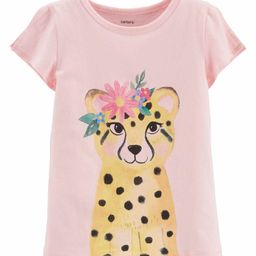 Carter's Floral Leopard Split Shoulder Jersey Tee - Pink-picture-36