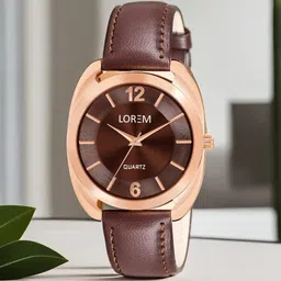 LOREM Women Textured Dial & Leather Straps Analogue Watch LR324-picture-10