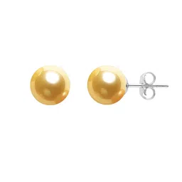 MINUTIAE Silver Plated Pearls Studded Spherical Shaped Studs image 3
