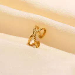 Jewels Galaxy Gold-Plated Anti Tarnish Finger Ring image 5