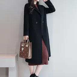 StyleCast Women Notched Lapel Longline Overcoat image 3