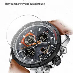 Naviforce Men Dial & Leather Bracelet Style Straps Analogue Multi Function Watch NF9197L SGYOBN image 3