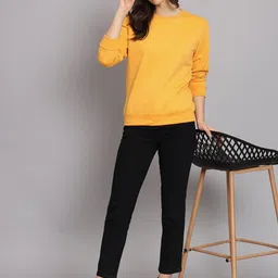 CORSICA Women Polyester Solid Pullover Sweatshirt-image-44