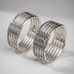 SZN Set Of 2 Textured Kada Bangles image 2
