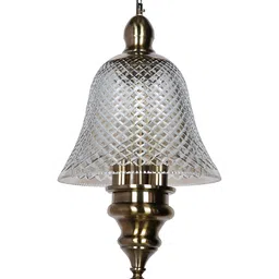 Fos Lighting Gold-Toned & White Textured Aluminium Ceiling Lamp image 3