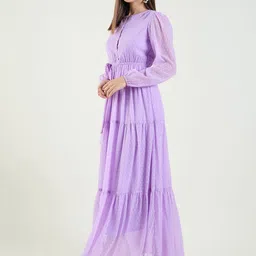 aayu Puff Sleeve Georgette Maxi Dress image 2