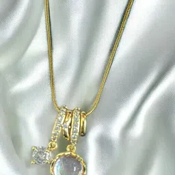 ELEGANCE Gold-Plated Circular Pendants with Chains image 2