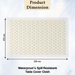 RUBOXA Cream-Coloured Plastic 6-Seater Table Cover image 5