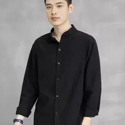 StyleCast x Revolte Men Regular Fit Mandarin Collar Casual Shirt-picture-29
