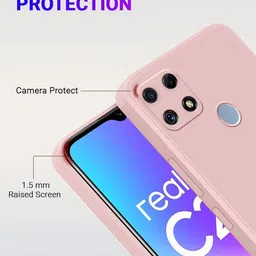 LIRAMARK Unisex Silicone Impact Resistant Realme C21 Back Case image 2
