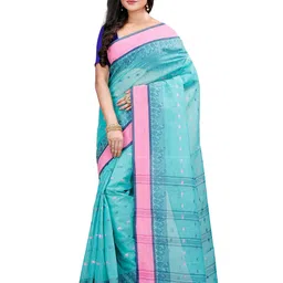 DipDiya Woven Design Pure Cotton Taant Saree-picture-29