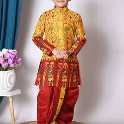 AHLAN APPARELS Boys Ethnic Motifs Printed Kurta with Dhoti Pant-picture-35