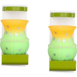 1ST TIME Green & Green Textured Wood Frustum Shaped Wall Lamp-picture-29