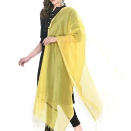 A R SILK DUPATTA HUB Art Silk Dupatta with Zari image 4