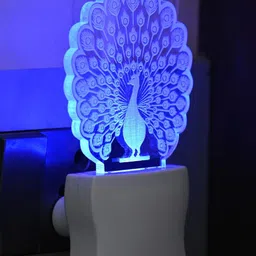 1ST TIME Red & Blue Printed Acrylic Abstract Shaped Shaped Wall Lamp image 4