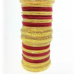 SGN fashion Maroon Copper Bangles image 2