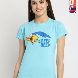 Tromko Women Pack of 3 Looney Tunes Graphic Printed Round Neck Cotton Regular Fit T-shirts-picture-20