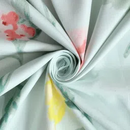 MORADO Green & Red Floral Printed Cotton 210 TC King Bedsheet Set-2.74 m X 2.74 m image 3