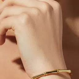 ANJNI CREATION Women Gold-Plated Cuff Bracelet image 2