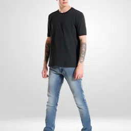 TURMS Men Anti Odour Solid Round Neck Cotton T-shirt-picture-58