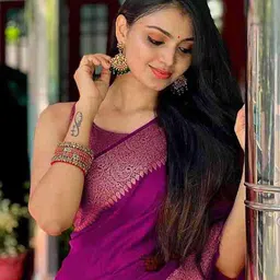 BerMondsey Woven Design Zari Silk Blend Banarasi Saree image 2