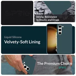 SPRIG Solid Printed Samsung Galaxy S23 Back Case Mobile Accessories image 3