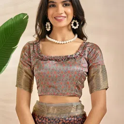 AAVEE Floral Silk Blend Saree image 4