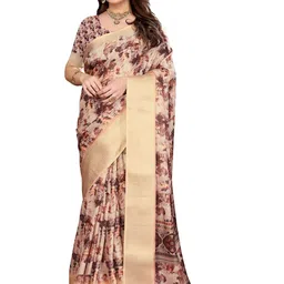 Moda Rapido Floral Art Silk Saree-image-1