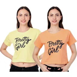 100luck Girls Casual Cotton Blend Top (Multicolor, Pack of 2)-picture-28