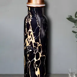 Allo Black & Pink Single Copper Printed Water Bottle-picture-42