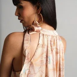 AND Floral Printed Halter-Neck Top With Trouser image 2