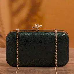 ARTKLIM Embellished Sequins Box Clutch-picture-15