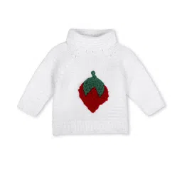 MANJURALA Kids-Unisex White Pure Wool Clothing Set image 3