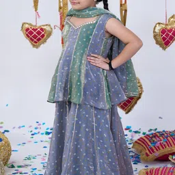 Vivedkids Girls Ethnic Motifs Printed Kurta & Palazzos image 4