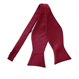 VOICI Maroon Satin Solid Bow Tie-picture-23