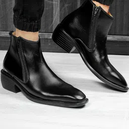 Bxxy Men Heel Height Increasing Elevator Zipper Boots-picture-42