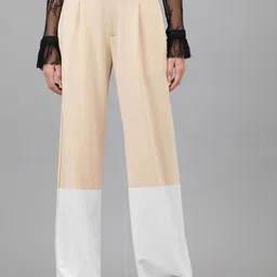 Kotty Women Colourblocked High-Rise Regular Fit Trousers-image-99