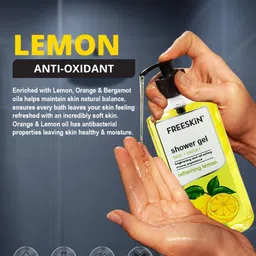 Freeskin Refreshing Lemon Shower Gel - 750 ml image 3