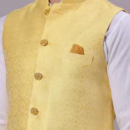 V-Mart Self Design Mandarin Collar Nehru Jacket image 2