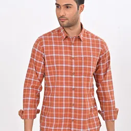 Indian Terrain Men Classic Slim Fit Checked Casual Shirt-image-52