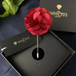INVICTUS Men Floral Shaped Minimal Lapel Pin Brooch image 2