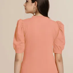 Mast & Harbour Pack Of 2 Women Puff Sleeve Regular Top image 3