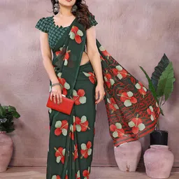 Moda Rapido Floral Printed Saree image 2