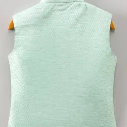 Pehanaava Boy's Woven Design Woven Nehru jacket image 2