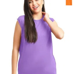 NOTWILD Women Pack Of 2 Solid Round Neck Cotton Oversized T-shirts-picture-14