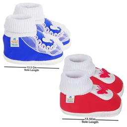 NESKA MODA Unisex Kids Cotton Booties image 2